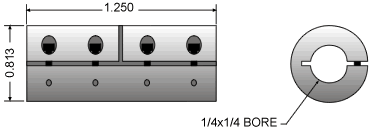 Coupling 1/4" Shaft