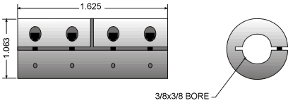Coupling 3/8" Shaft