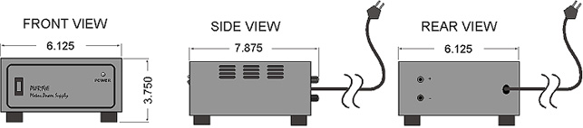 PWR14E Front/Side/Rear Views