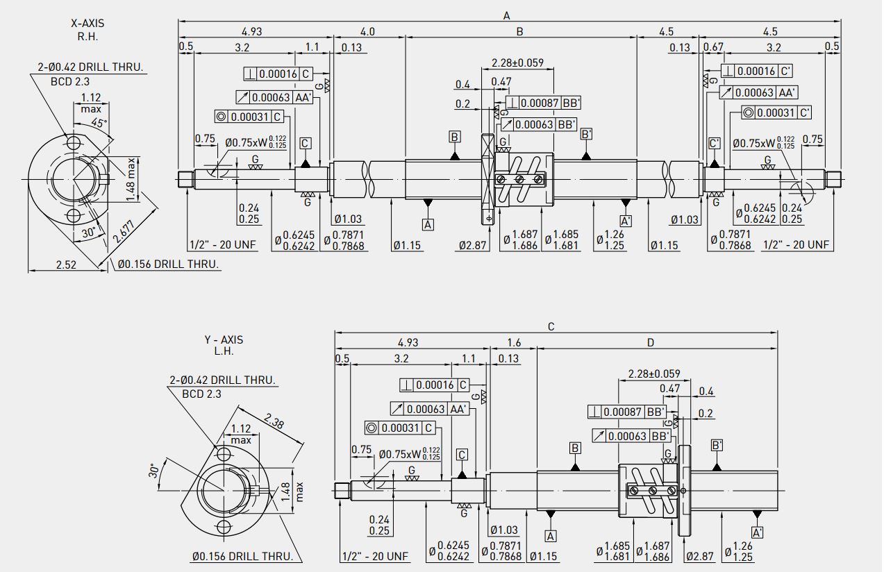 Bridgeport Ballscrew Drawing