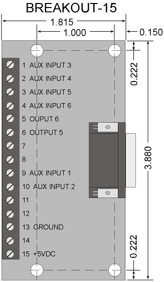 Breakout-15 Mechanical Outline